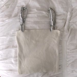 up-cycled handmade ribbed tank top